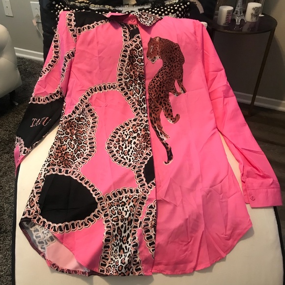 Leopard, pink Blouse - Picture 2 of 3